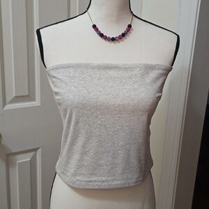 ARIZONA JEAN CO WOMEN'S JUNIOR SIZE HEATHER GRAY SUMMER STRAPLESS TUBE TOP XL